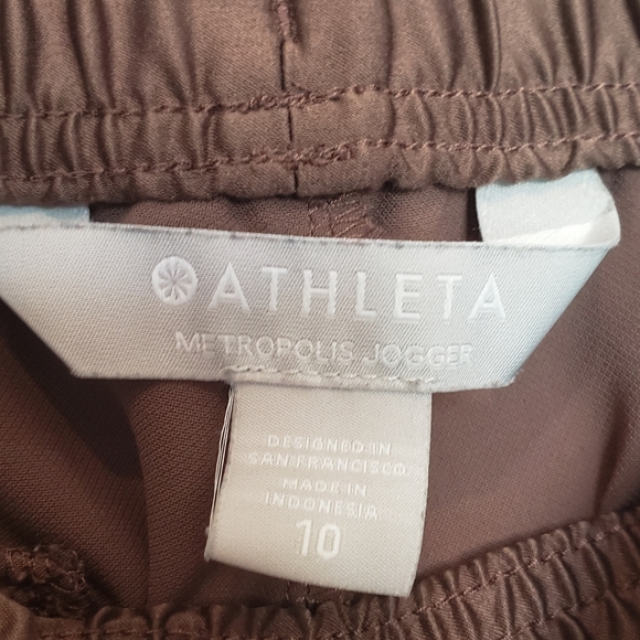 Athleta Metropolis Jogger Drawstring Pants Mineral Brown 10 - Picture 12 of 12